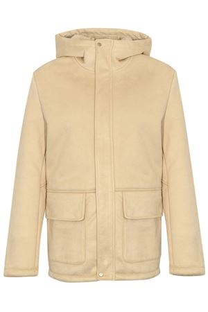 Beige Suede Effect Jacket DANIELE ALESSANDRINI | DA1FW26J007165